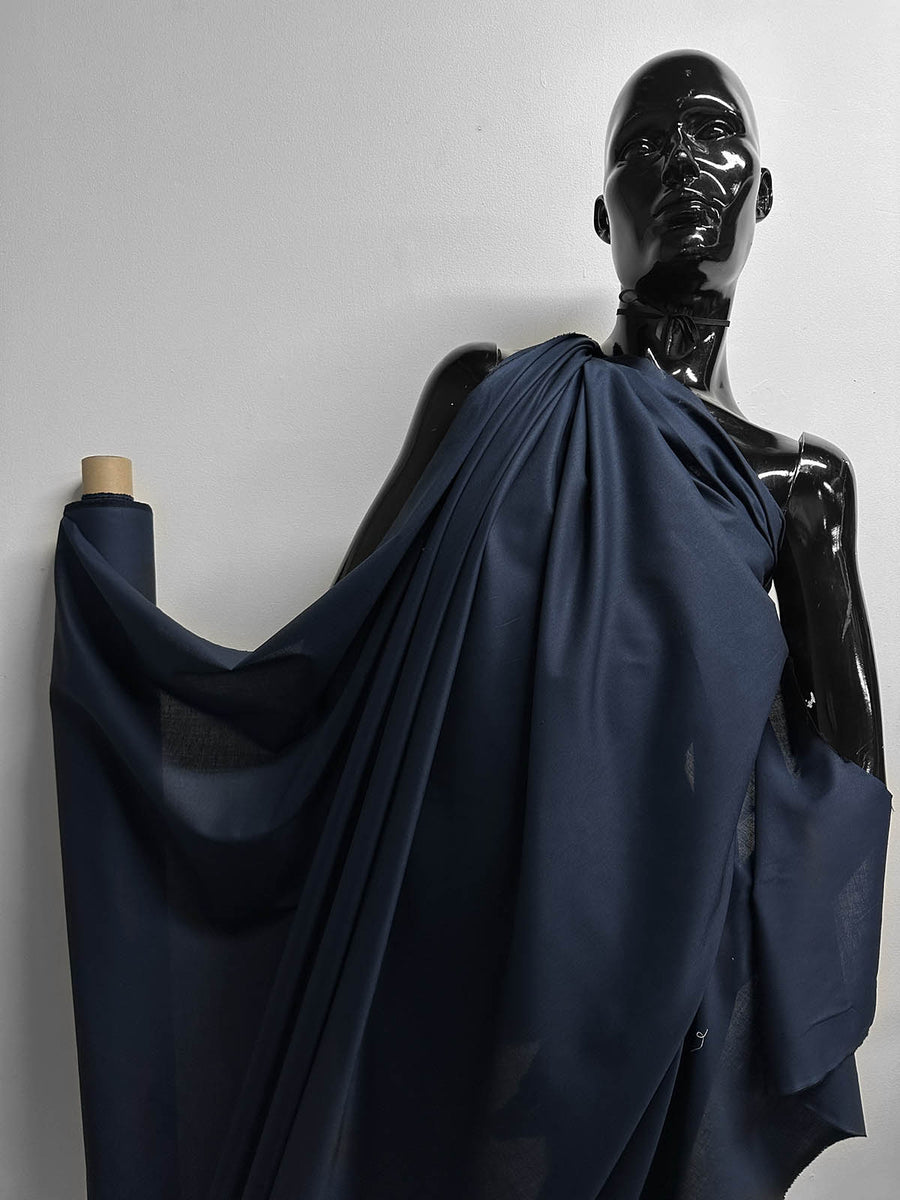 Navy Cotton Batiste - L'Etoffe Fabrics LLC