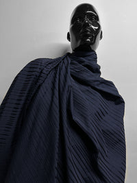 Navy Cotton Satin Ribbon Striped - L'Etoffe Fabrics LLC