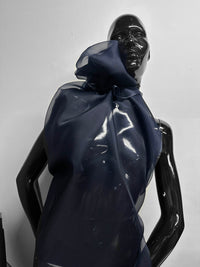 Navy Silk Organza - L'Etoffe Fabrics LLC