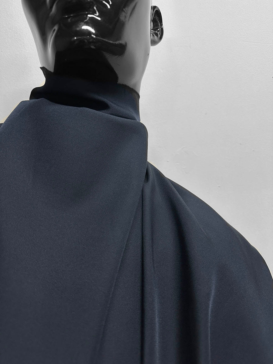 Navy Soft Silk Broadcloth - L'Etoffe Fabrics LLC