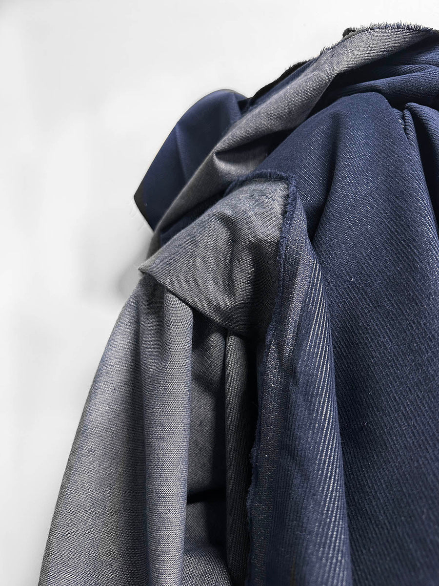 Navy Two Tone Medium Small Corduroy - L'Etoffe Fabrics LLC