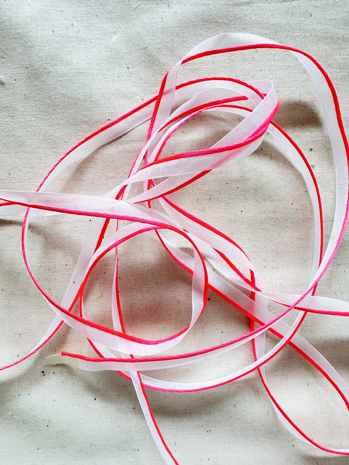 Neon Pink Satin Piping For White Shirts - L'Etoffe Fabrics LLC