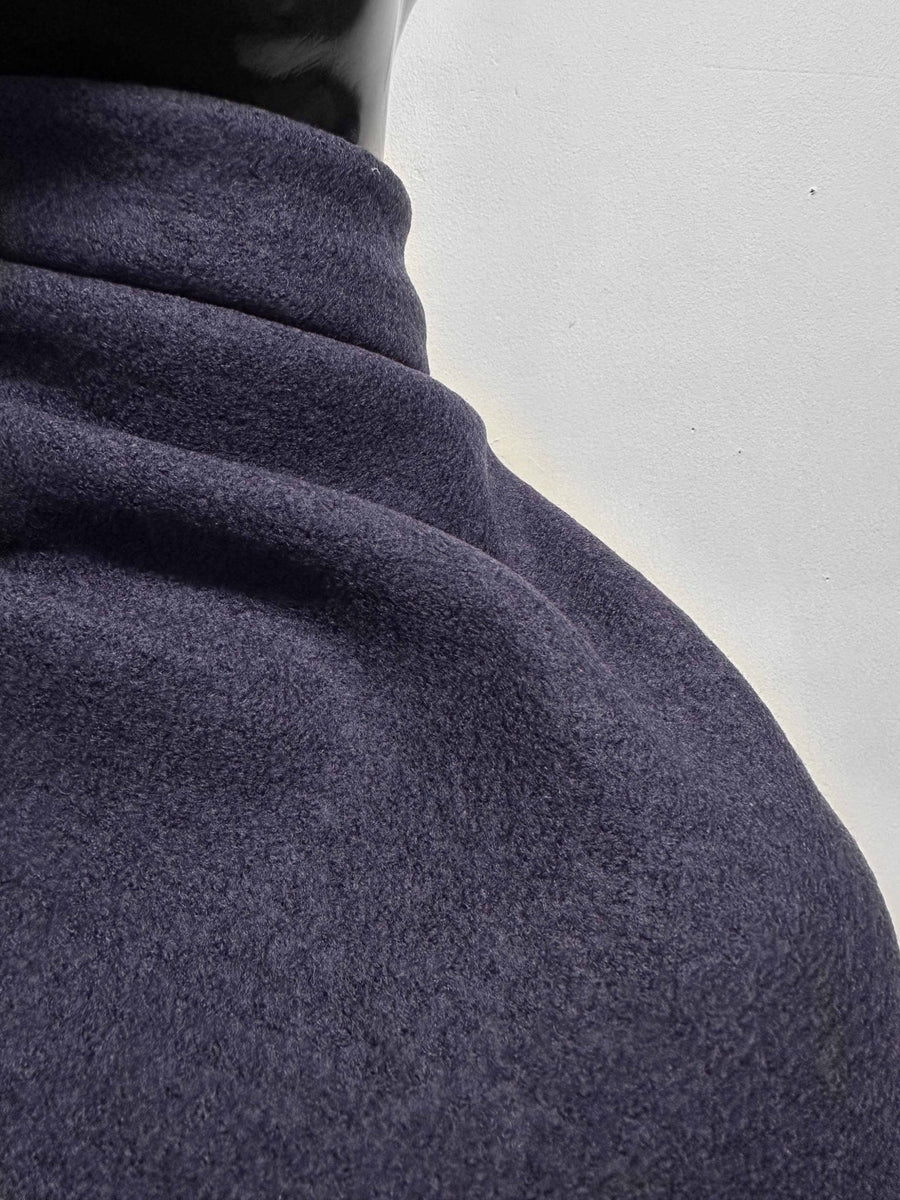 New! Boiled Wool In Eggplant - L'Etoffe Fabrics LLC