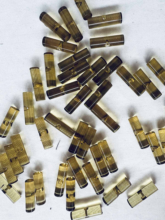 Olive Baguette Designer Buttons - L'Etoffe Fabrics LLC