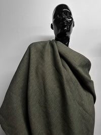 Olive Green Sun Kissed Italian Linen - L'Etoffe Fabrics LLC
