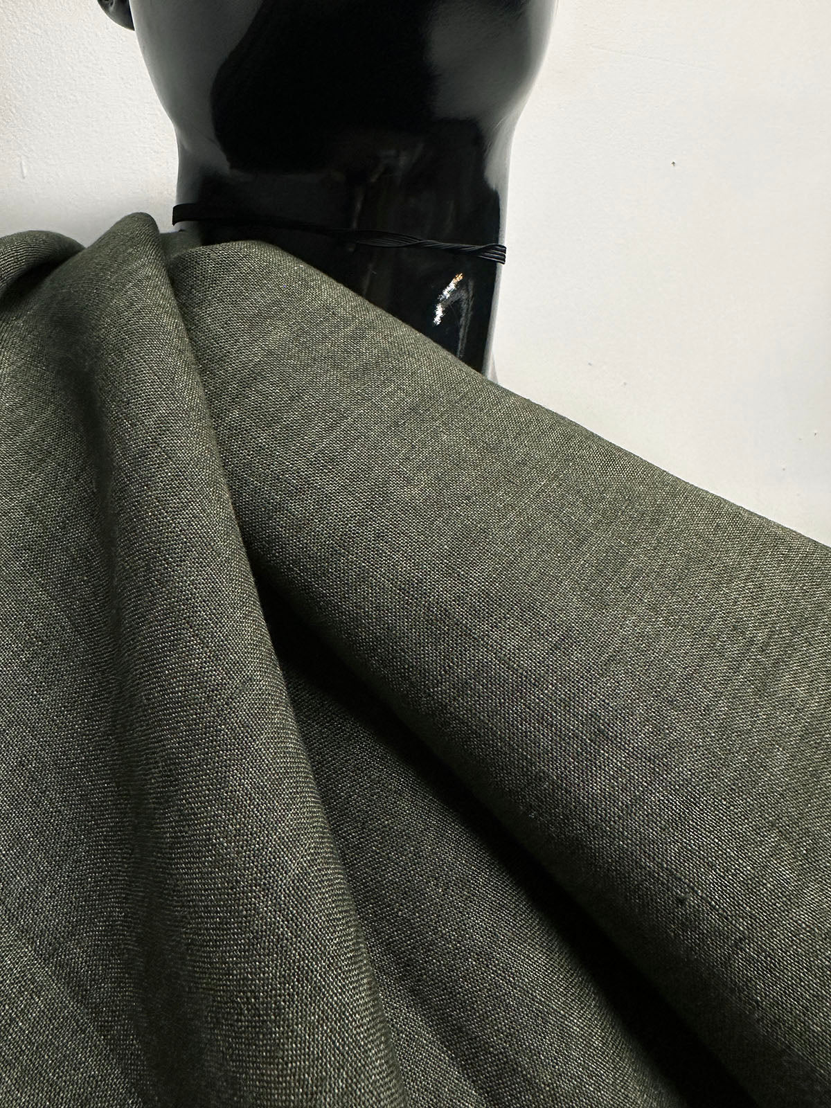 Olive Green Sun Kissed Italian Linen - L'Etoffe Fabrics LLC