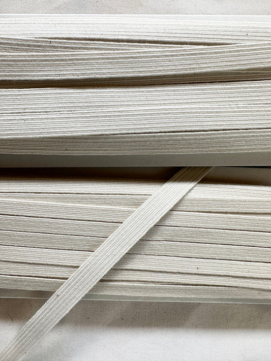 Organic Cotton Natural Rubber Elastic Japan - L'Etoffe Fabrics LLC