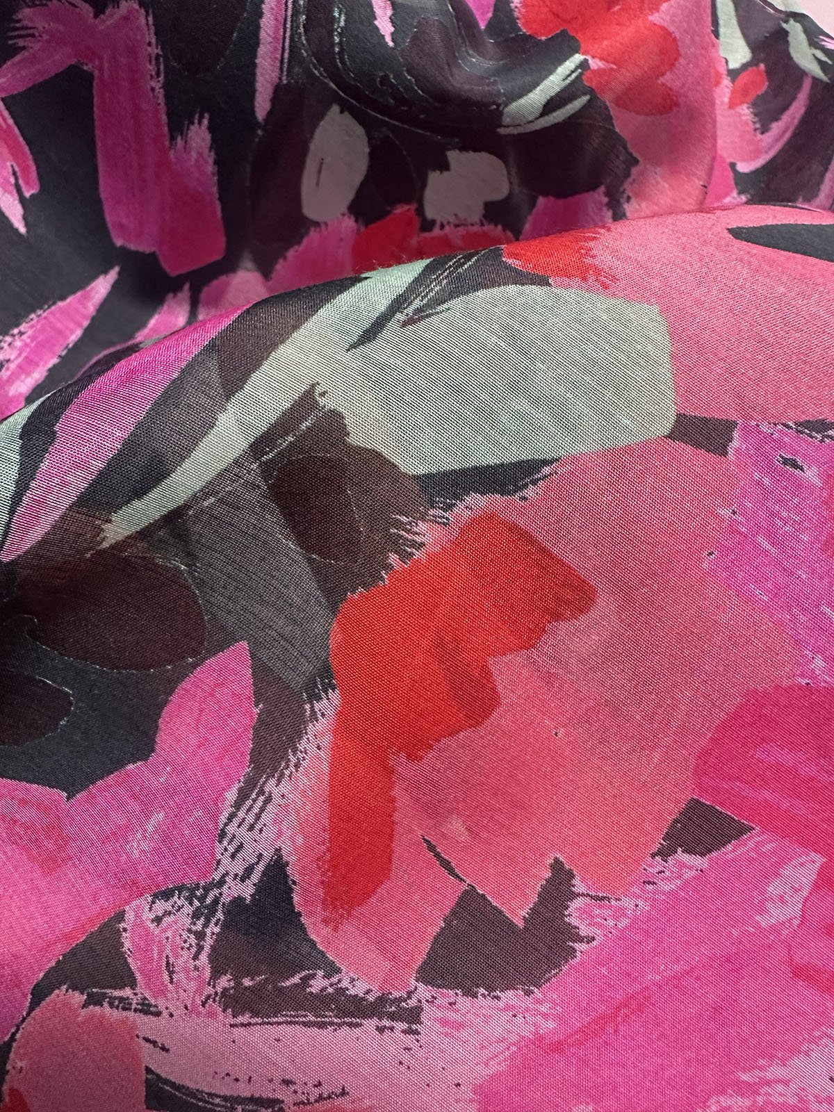 Painterly Silk Cotton Print - L'Etoffe Fabrics LLC