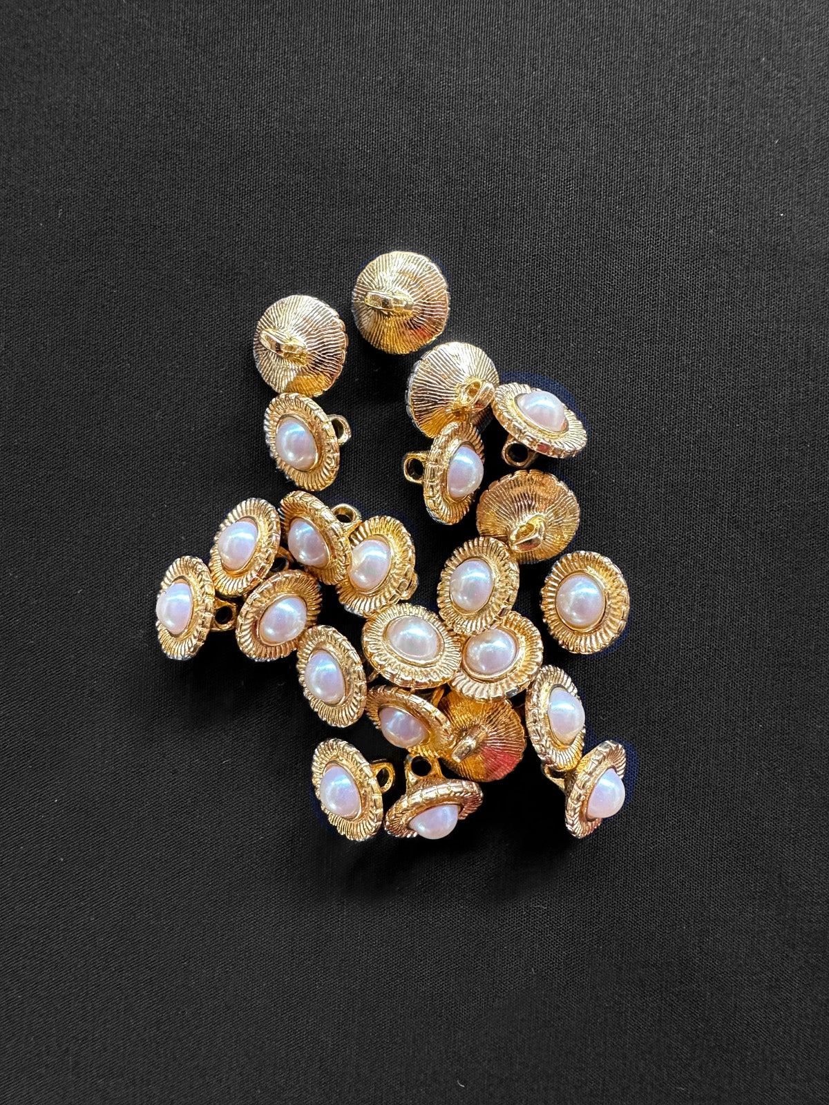 Pearl Floral Gold Shank Buttons