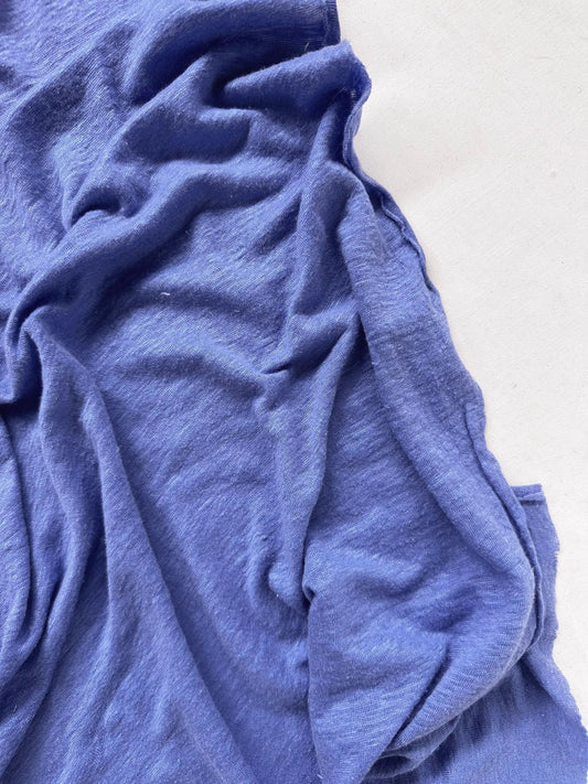 Periwinkle Linen Slub Jersey - L'Etoffe Fabrics LLC