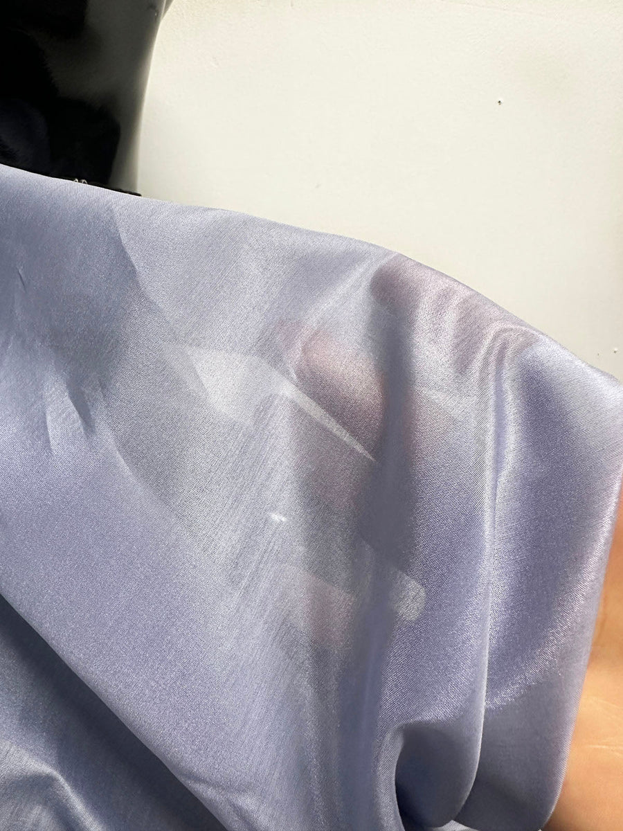 Periwinkle Silk Cotton Voile - L'Etoffe Fabrics LLC