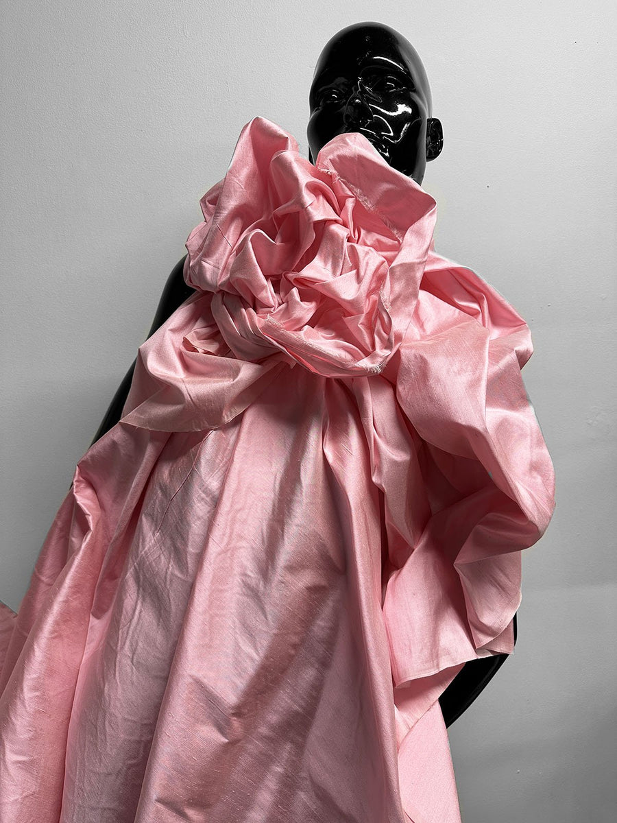 Pink Silk Dupioni - L'Etoffe Fabrics LLC