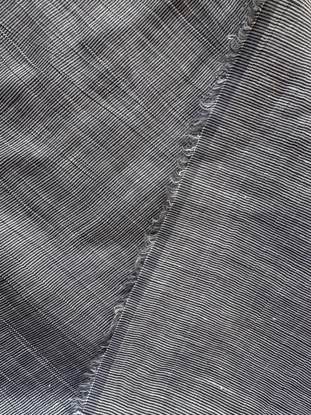 Pinstriped Crinkled Voilganza - L'Etoffe Fabrics LLC