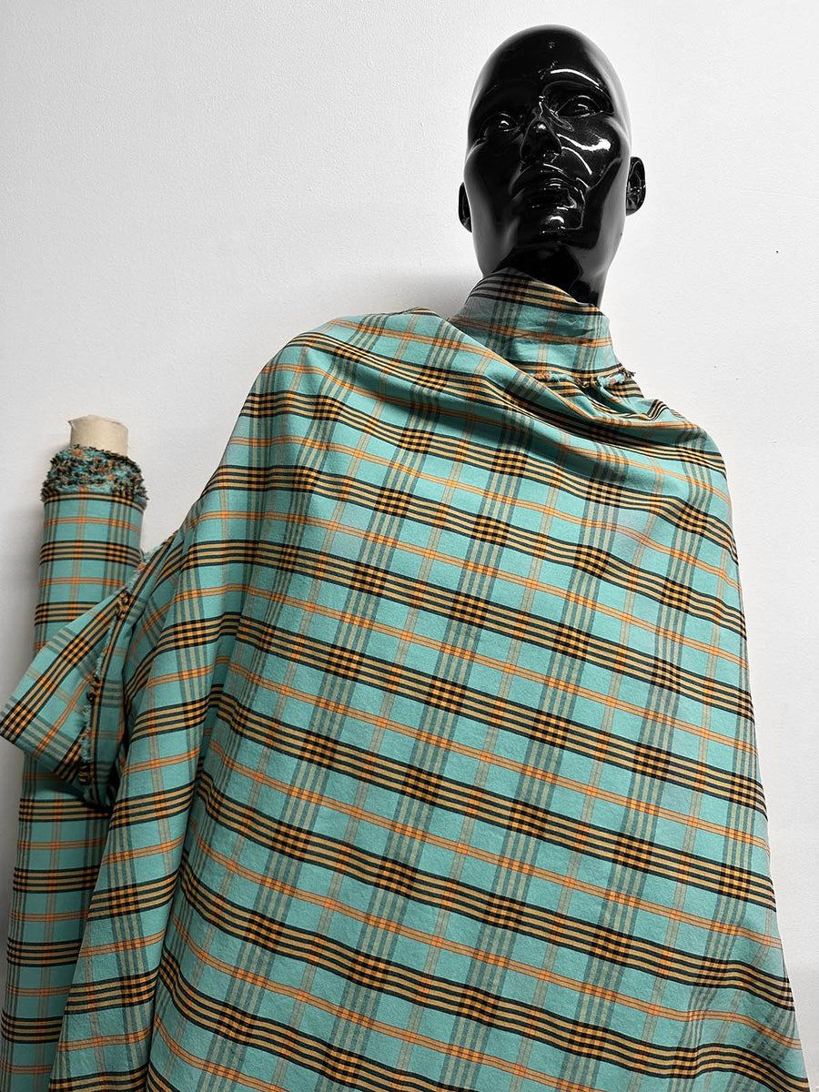 Plaid Summer Trench Double Faced - L'Etoffe Fabrics LLC