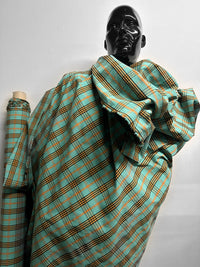 Plaid Summer Trench Double Faced - L'Etoffe Fabrics LLC