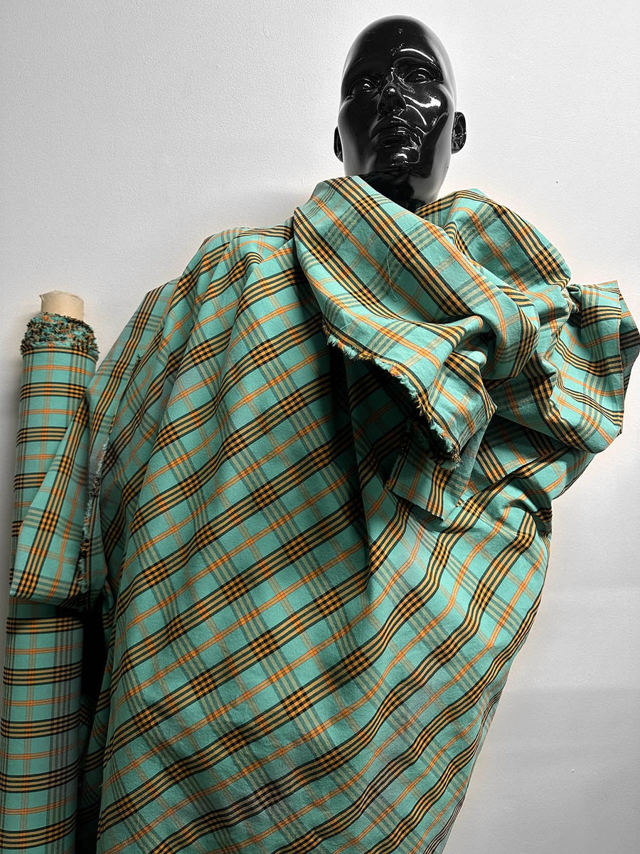 Plaid Summer Trench Double Faced - L'Etoffe Fabrics LLC