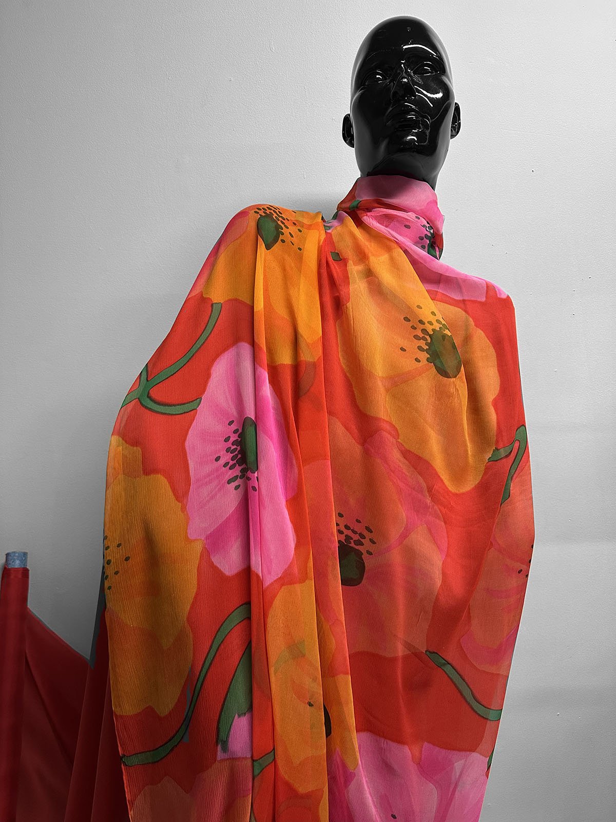 Poppy Crinkled Silk Make An Entrance - L'Etoffe Fabrics LLC