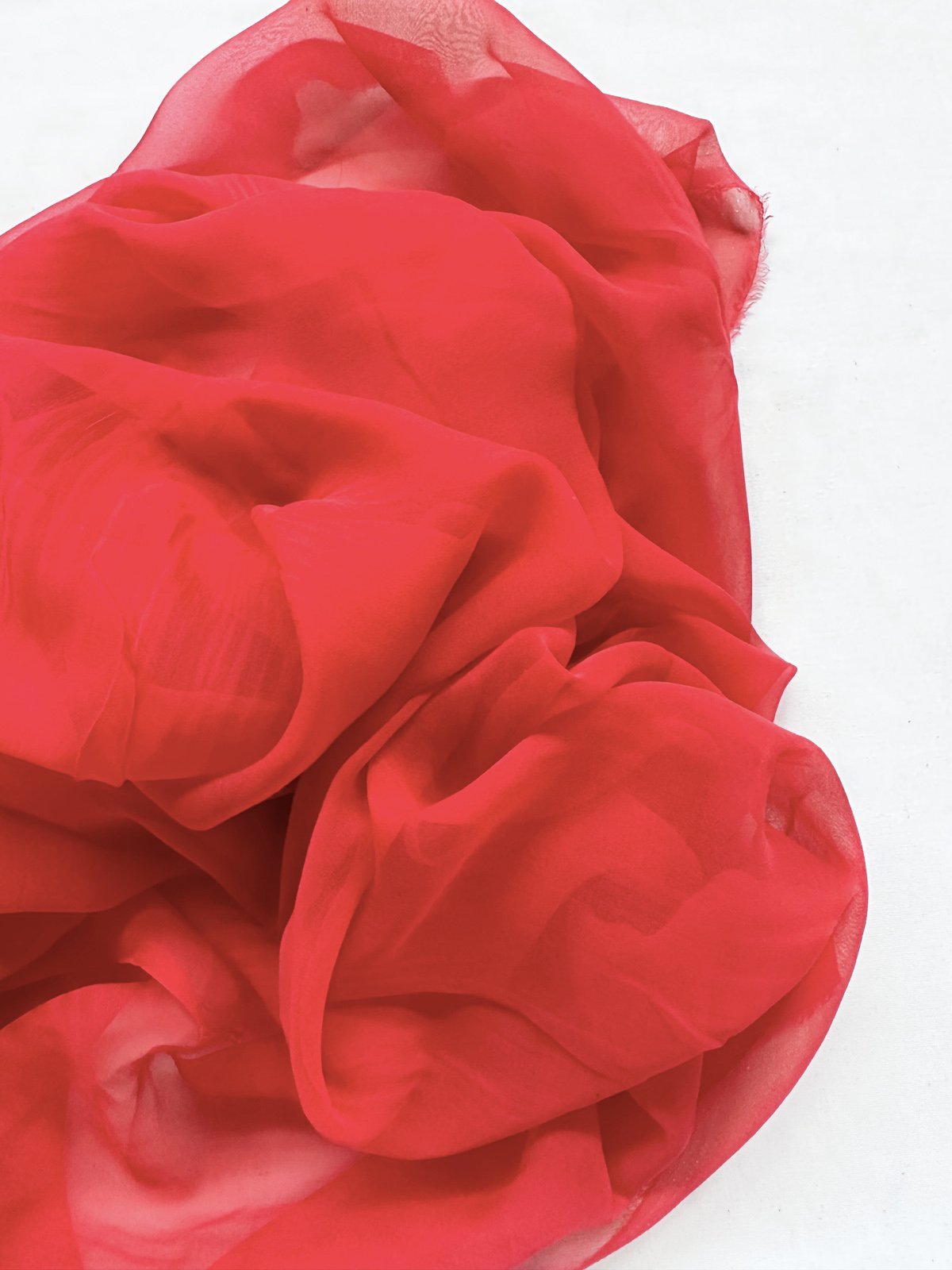 Poppy Red Silk Crepe Chiffon - L'Etoffe Fabrics LLC