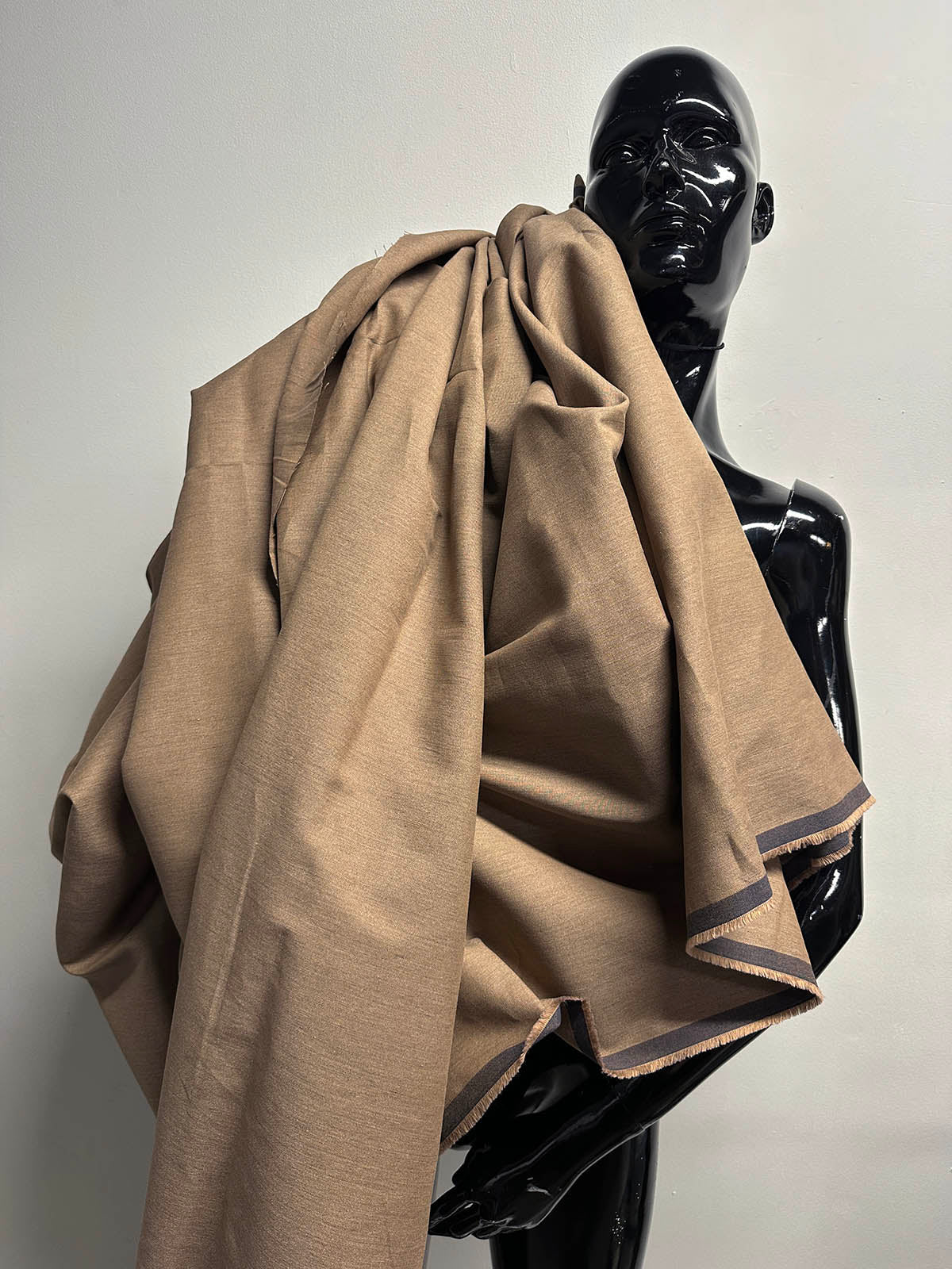 Premium Cocoa Heather Linen Suiting - L'Etoffe Fabrics LLC