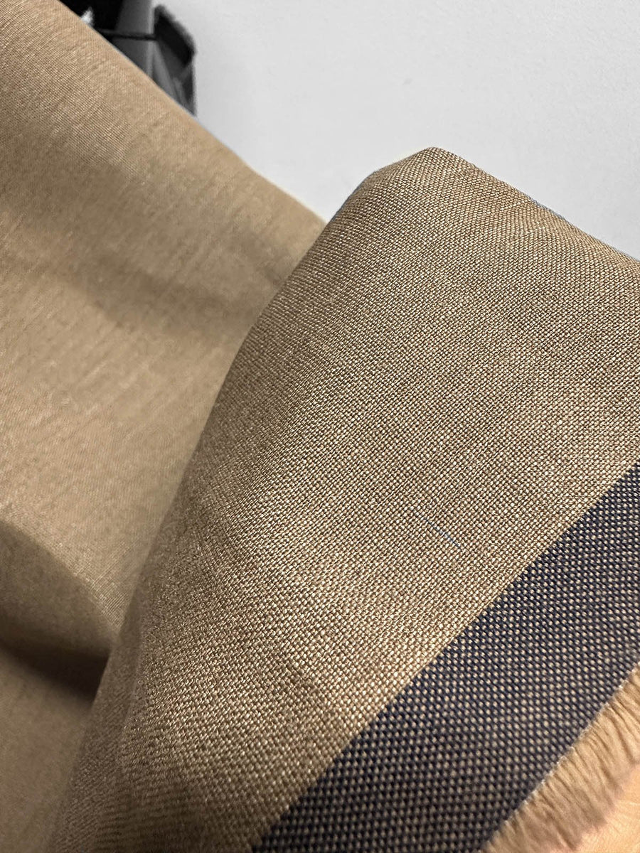 Premium Cocoa Heather Linen Suiting - L'Etoffe Fabrics LLC