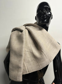 Premium Honey Wheat Glenplaid Linen Summer Suiting - L'Etoffe Fabrics LLC