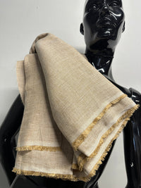 Premium Honey Wheat Melange Linen - L'Etoffe Fabrics LLC