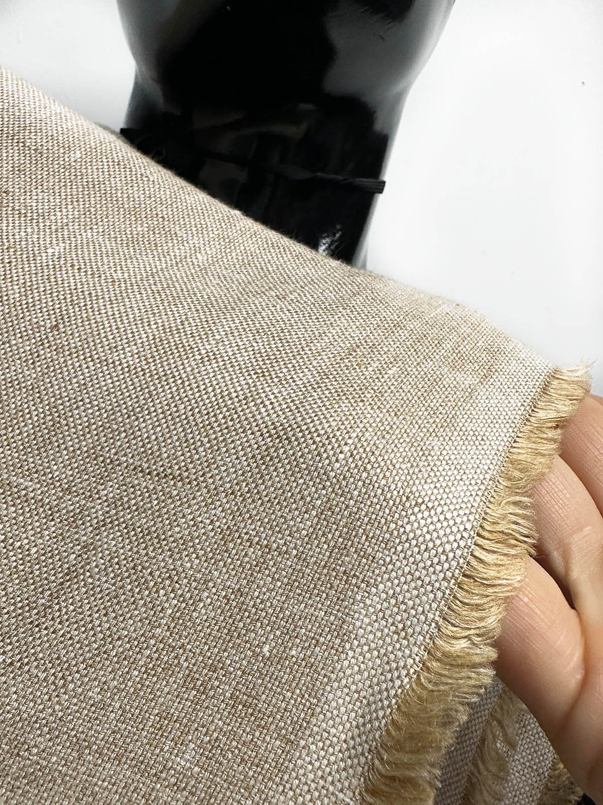 Premium Honey Wheat Melange Linen - L'Etoffe Fabrics LLC