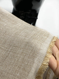 Premium Honey Wheat Melange Linen - L'Etoffe Fabrics LLC