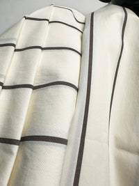 Premium Summer Cotton Brown Stripe - L'Etoffe Fabrics LLC