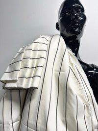 Premium Summer Cotton Brown Stripe - L'Etoffe Fabrics LLC