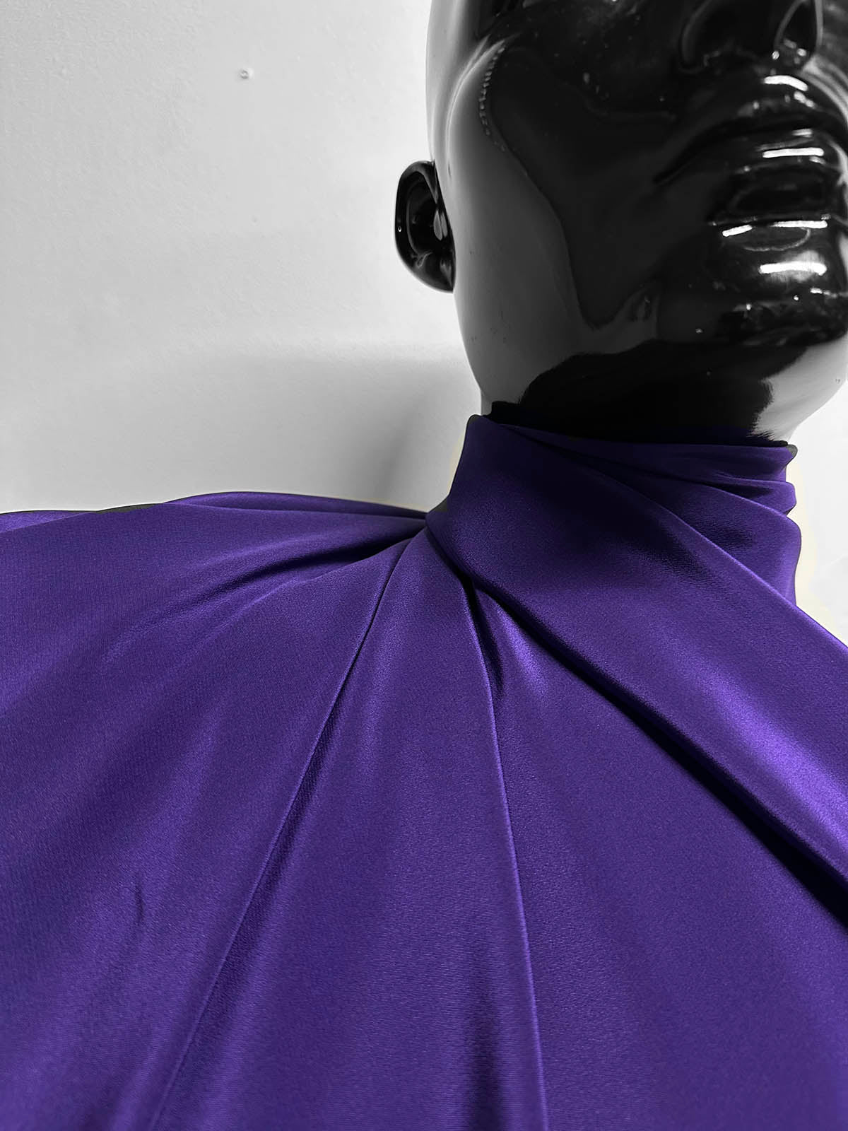 Purple Wide Silk Crepe De Chine - L'Etoffe Fabrics LLC