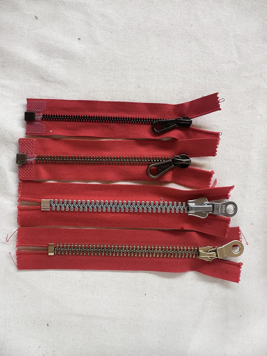 Quartet RiRi Red Chunky Zippers - L'Etoffe Fabrics LLC