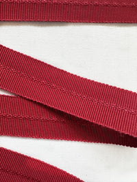 Rayon Petersham Grosgrain Fold Over Binder Cranberry - L'Etoffe Fabrics LLC