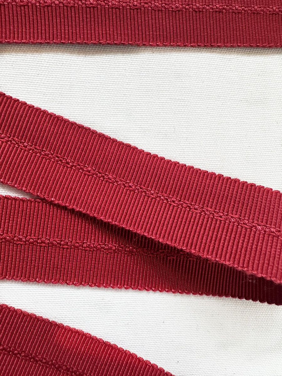 Rayon Petersham Grosgrain Fold Over Binder Cranberry - L'Etoffe Fabrics LLC