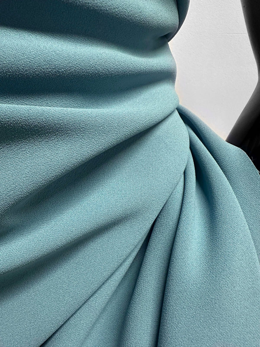 Restock Italian Double Viscose Crepe Vintage Sage - L'Etoffe Fabrics LLC