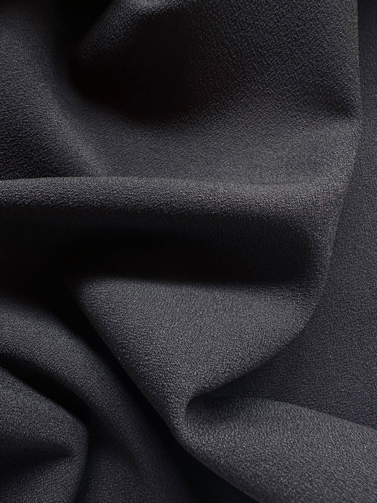 Riopele Çeramica Crepe Suiting Black - L'Etoffe Fabrics LLC