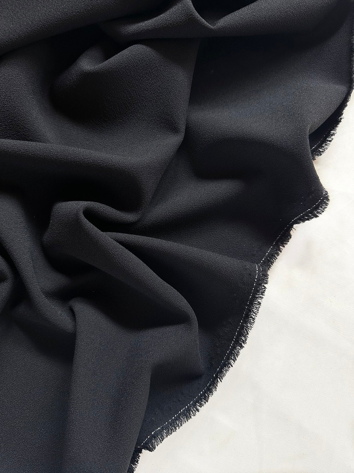 Riopele Çeramica Crepe Suiting Black - L'Etoffe Fabrics LLC