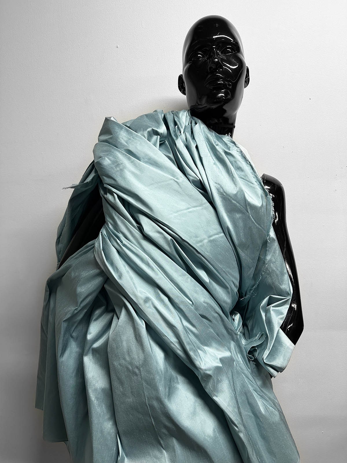 Robin's Egg Blue Silk Dupioni - L'Etoffe Fabrics LLC