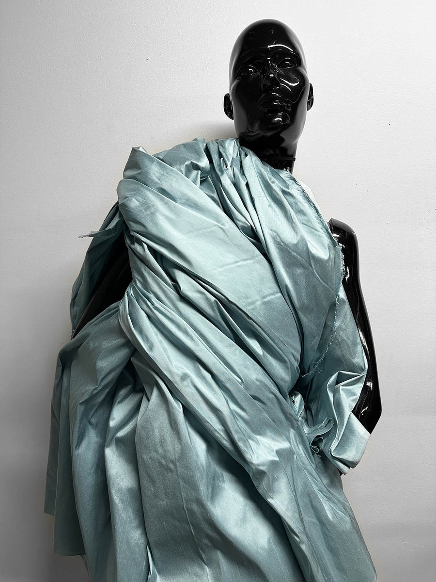 Robin's Egg Blue Silk Dupioni - L'Etoffe Fabrics LLC
