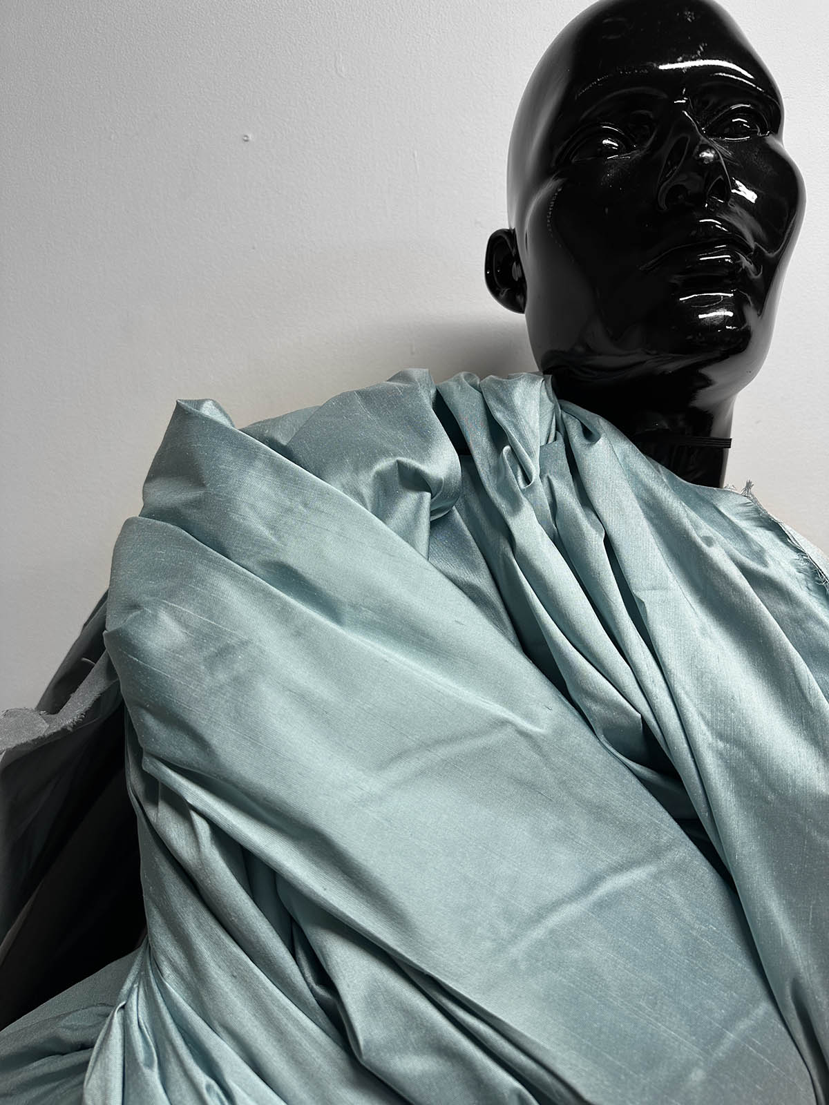 Robin's Egg Blue Silk Dupioni - L'Etoffe Fabrics LLC