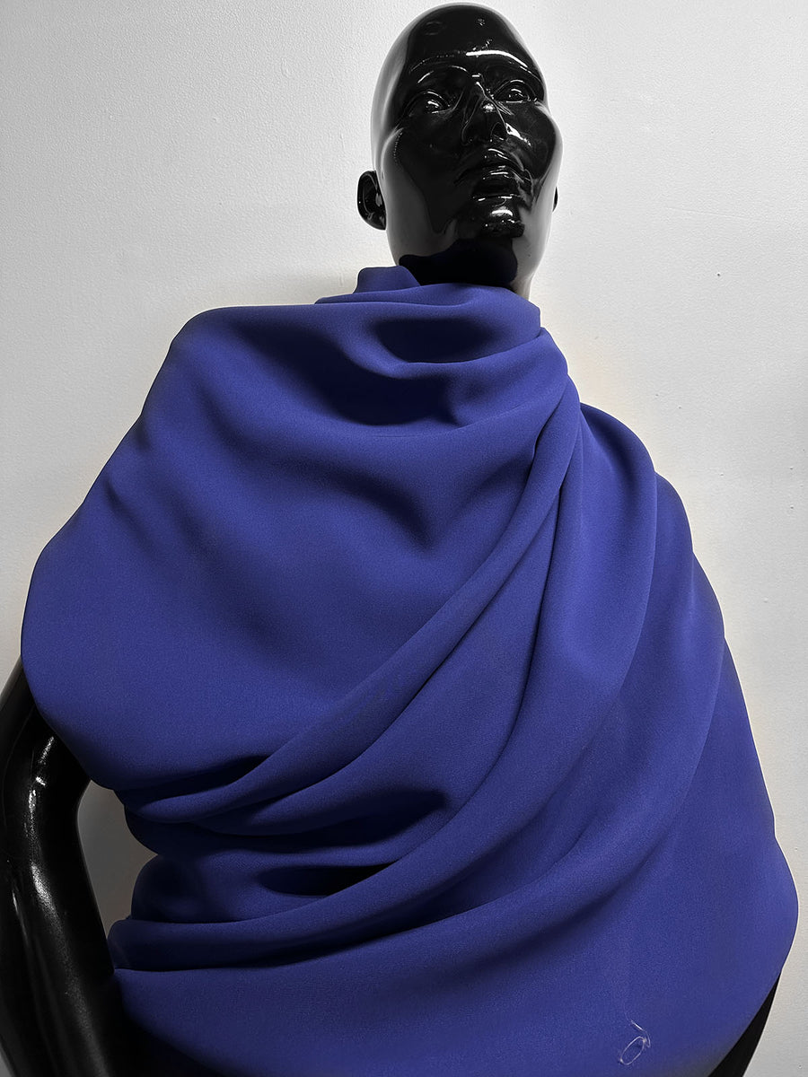 Royal Blue Silk Crepe - L'Etoffe Fabrics LLC