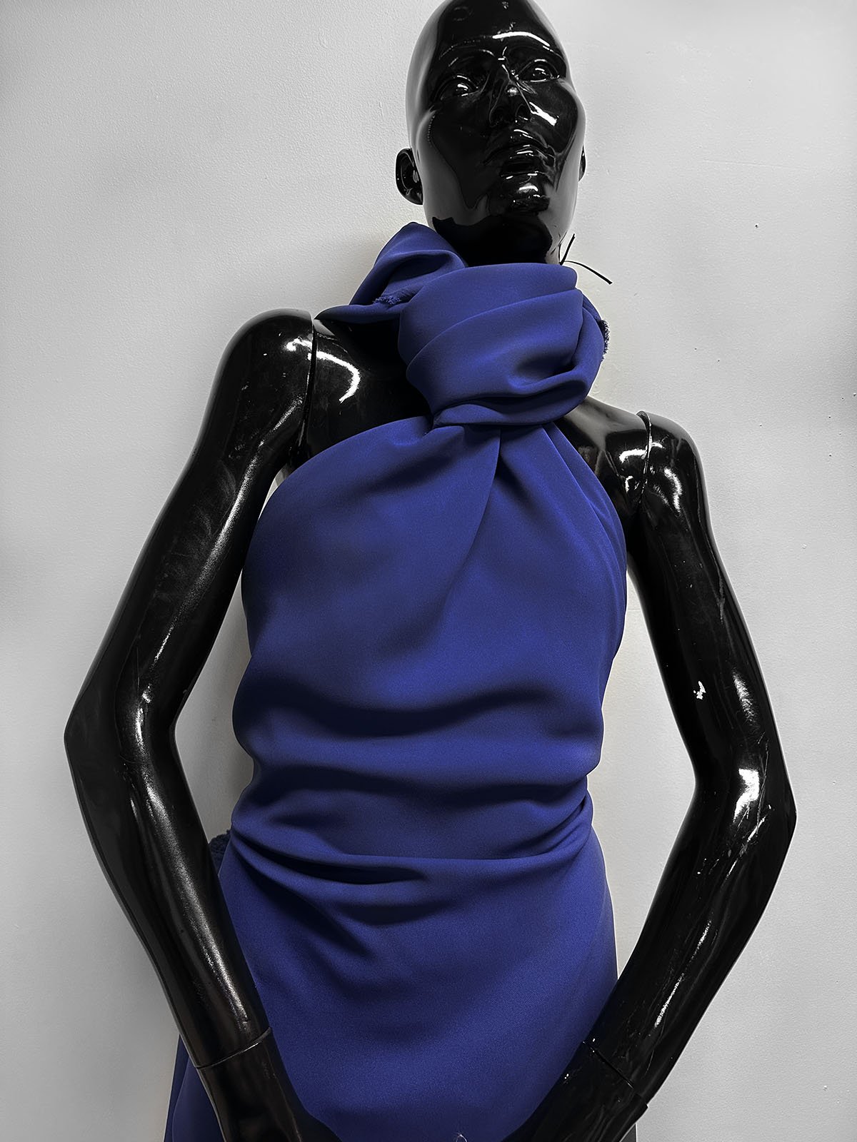 Royal Blue Silk Crepe - L'Etoffe Fabrics LLC