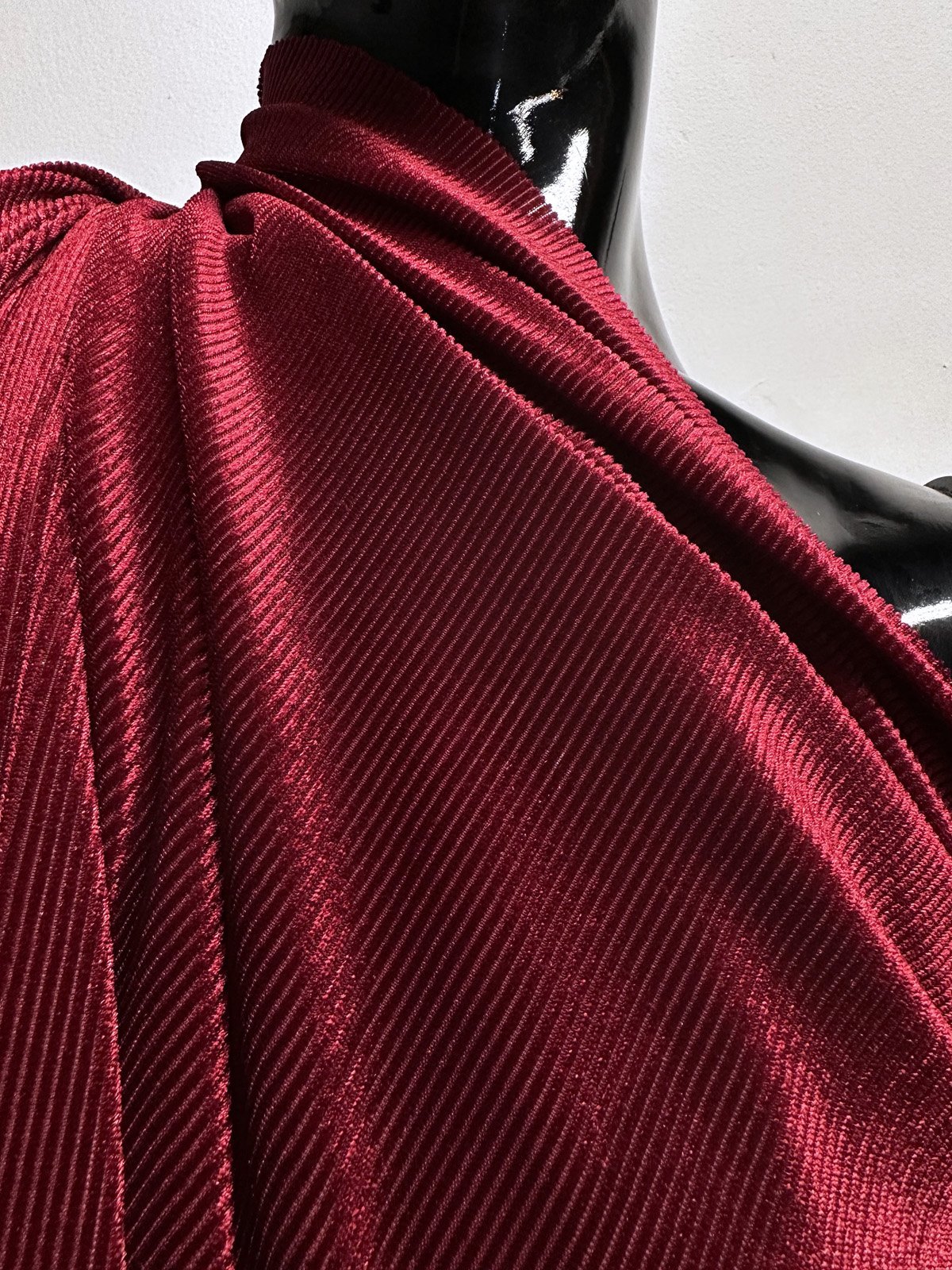 Ruby Cord Velvet Spandex - L'Etoffe Fabrics LLC