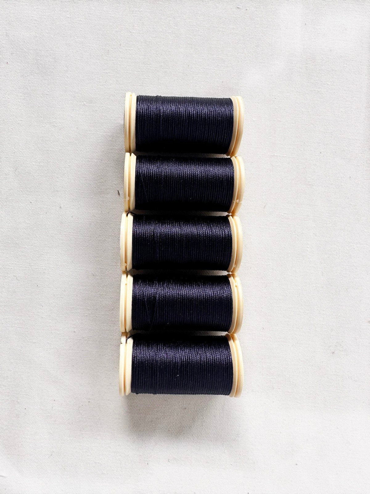 Sajou Navy Perlé Silk Button Hole Thread - L'Etoffe Fabrics LLC