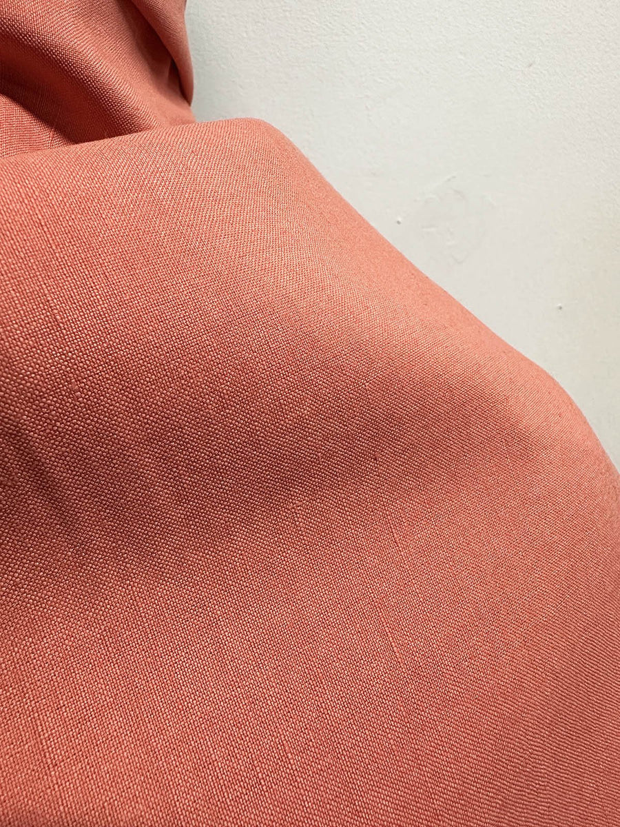 Salmon Sandwashed Silk Linen - L'Etoffe Fabrics LLC