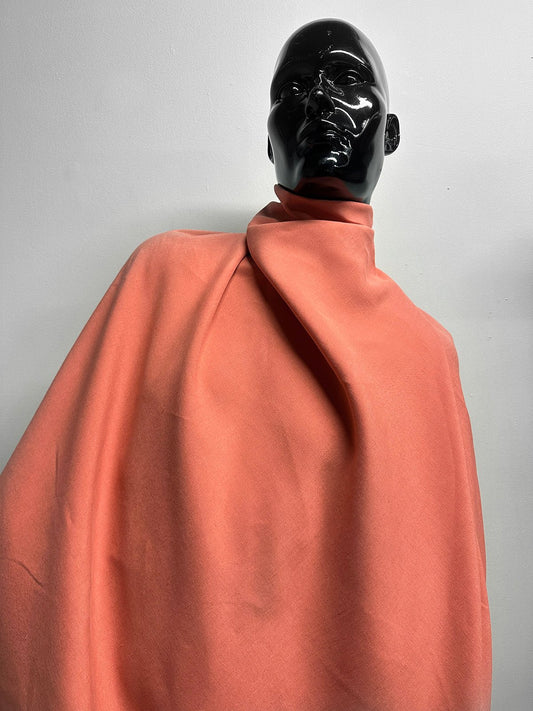 Salmon Sandwashed Silk Linen - L'Etoffe Fabrics LLC