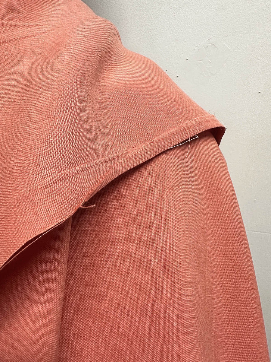 Salmon Sandwashed Silk Linen - L'Etoffe Fabrics LLC