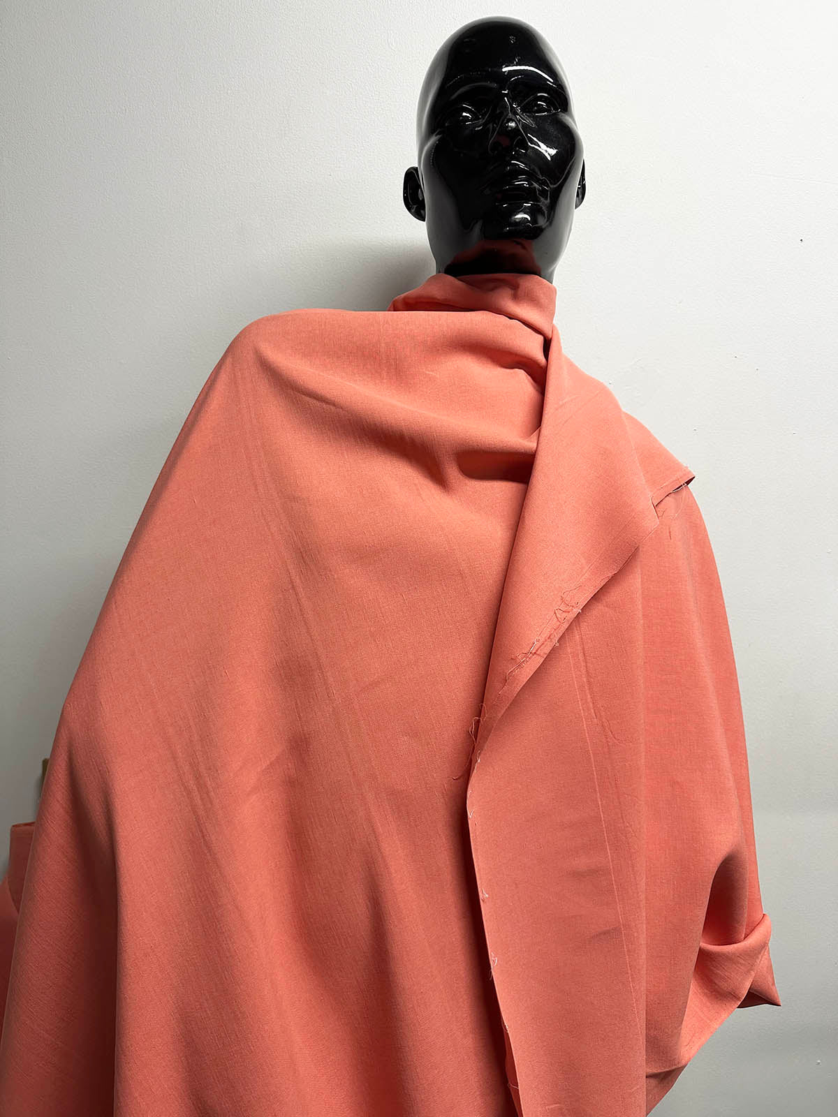 Salmon Sandwashed Silk Linen - L'Etoffe Fabrics LLC