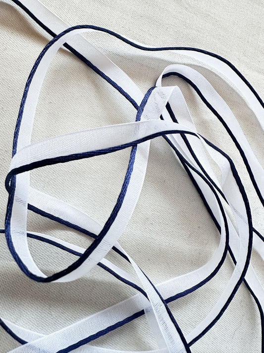 Satin Piping for White Shirts - L'Etoffe Fabrics LLC