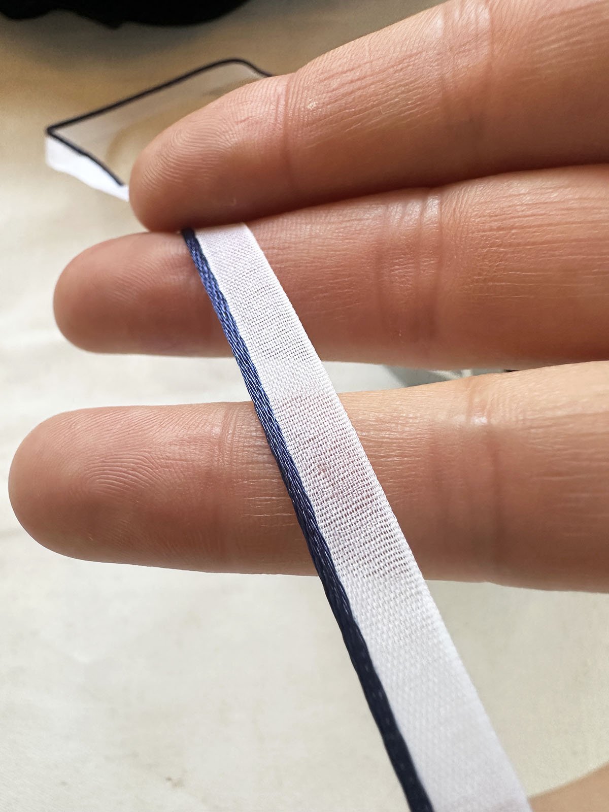 Satin Piping for White Shirts - L'Etoffe Fabrics LLC